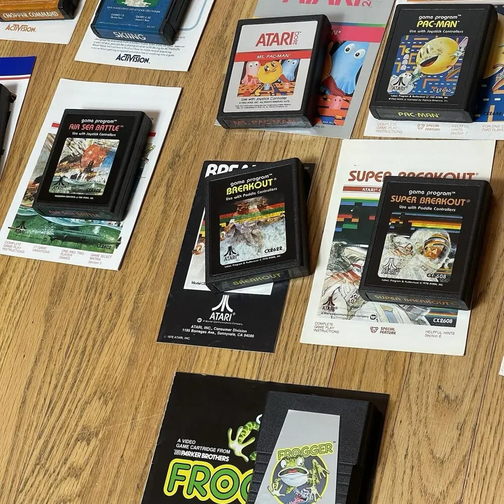 Atari 2600 Light Sixer 6 Switch Console Bundle 25 Game W/ Manuals Tested